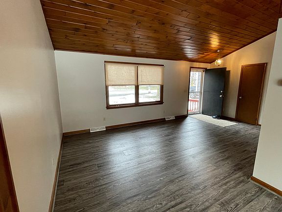 Great room with wood cathedral ceilings...