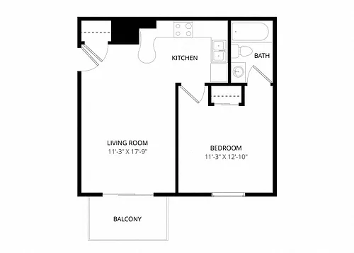 Floor plan One bedroom