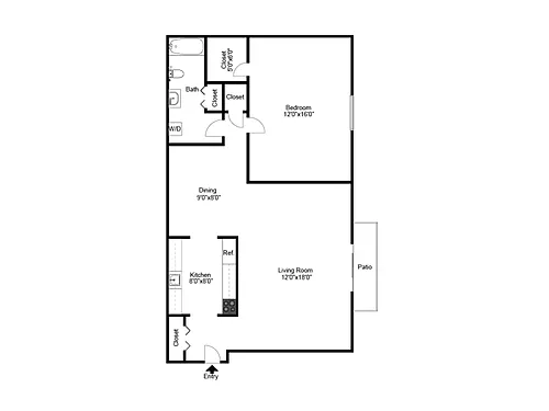 Floor plan One Bedroom