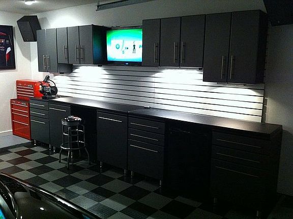 Fully finished 3 car garage 