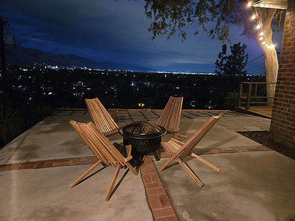 Evening View from the Side Patio.