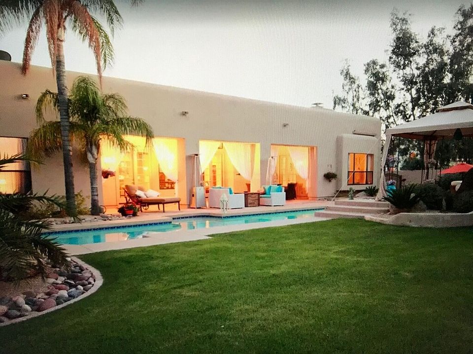 Back of home and porch