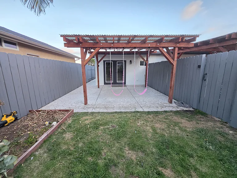 Patio next to master bedroom