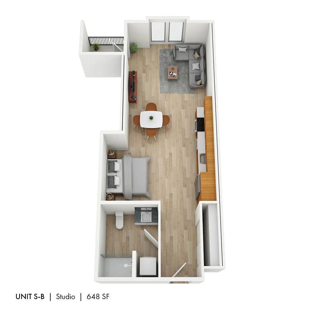 Floor plan Studio B