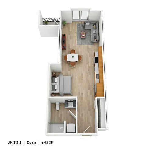 Floor plan Studio B