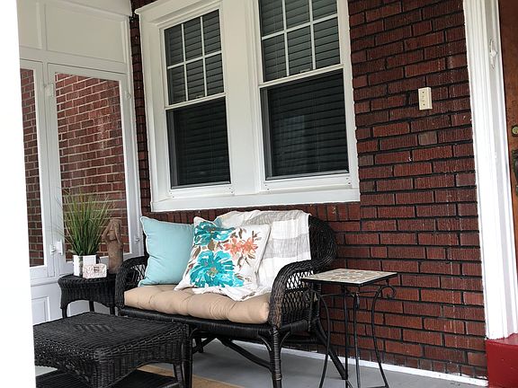 Seating area on porch