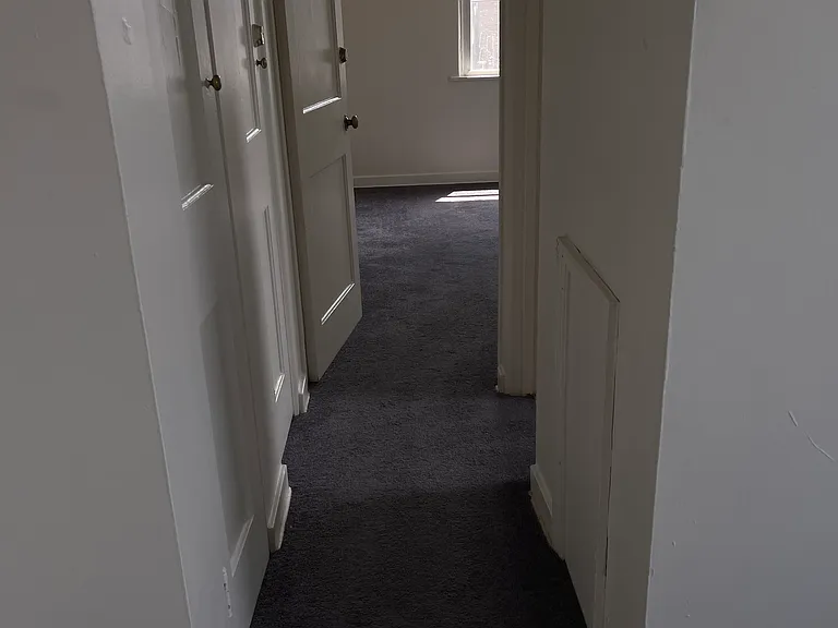 Hallway to bathroom and bedroom