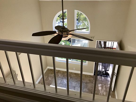 View of living room from loft