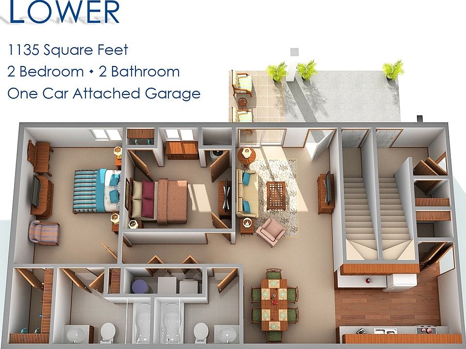 Lower 3D Floor Plan