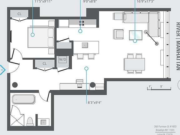 2nd image of 360 Furman St APT 1033