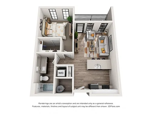 Floor plan 1 Bedroom 1A - 5