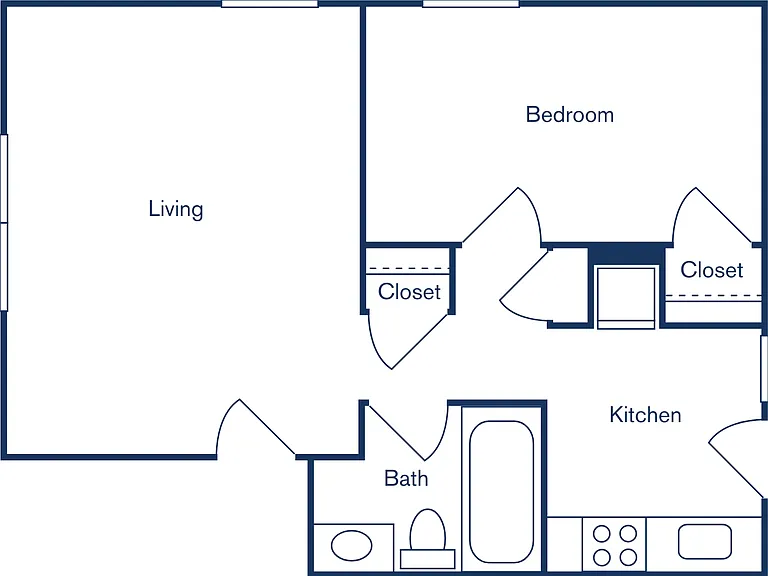 The Chatham 1 Bed, 1 Bath The Chatham 1 Bed, 1 Bath