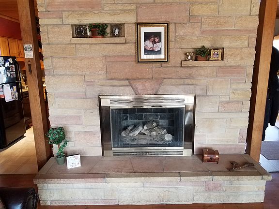Living room fireplace
