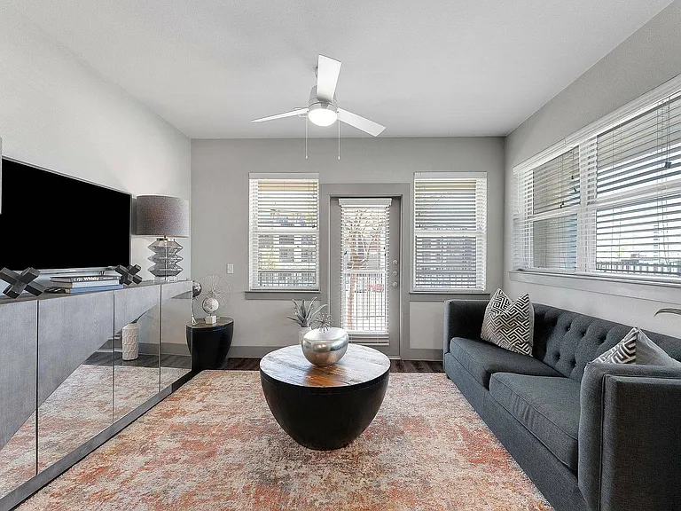 Spacious living area filled with natural light