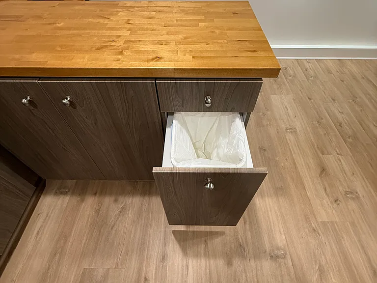 Hidden trash can