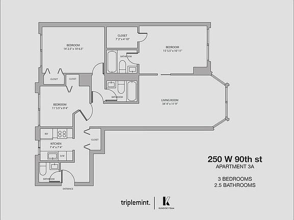 2nd image of 250 W 90th St #3A