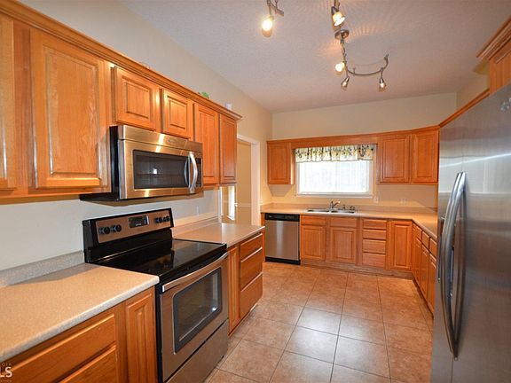 Kitchen with stainless steel appliances