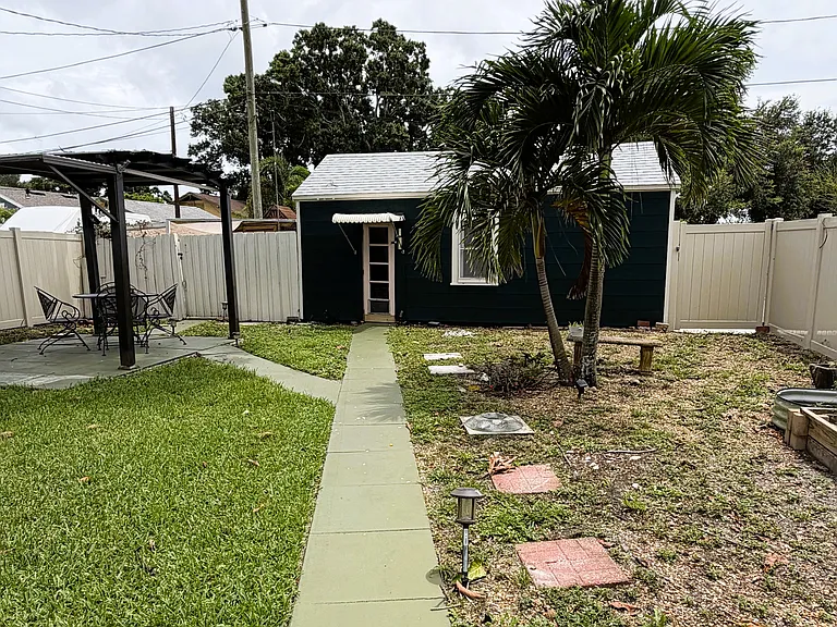 View Of Back Yard From The Back Door