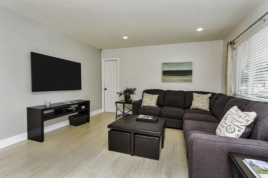 Large screen TV in Living Room