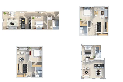Floor plan 1 Bed | 1 Bath - Building One