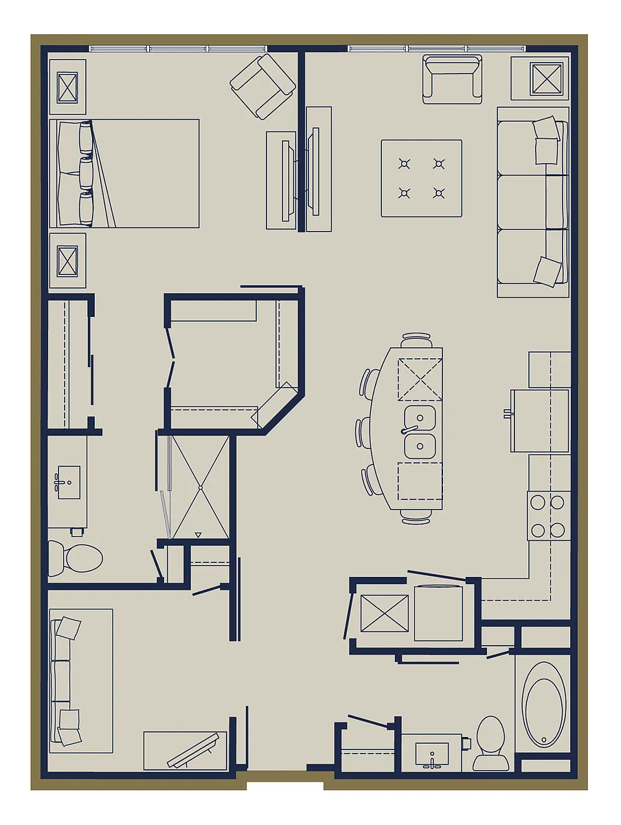 Floor plan C2 + Den