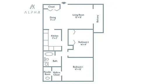 Floor plan B1 Renovated
