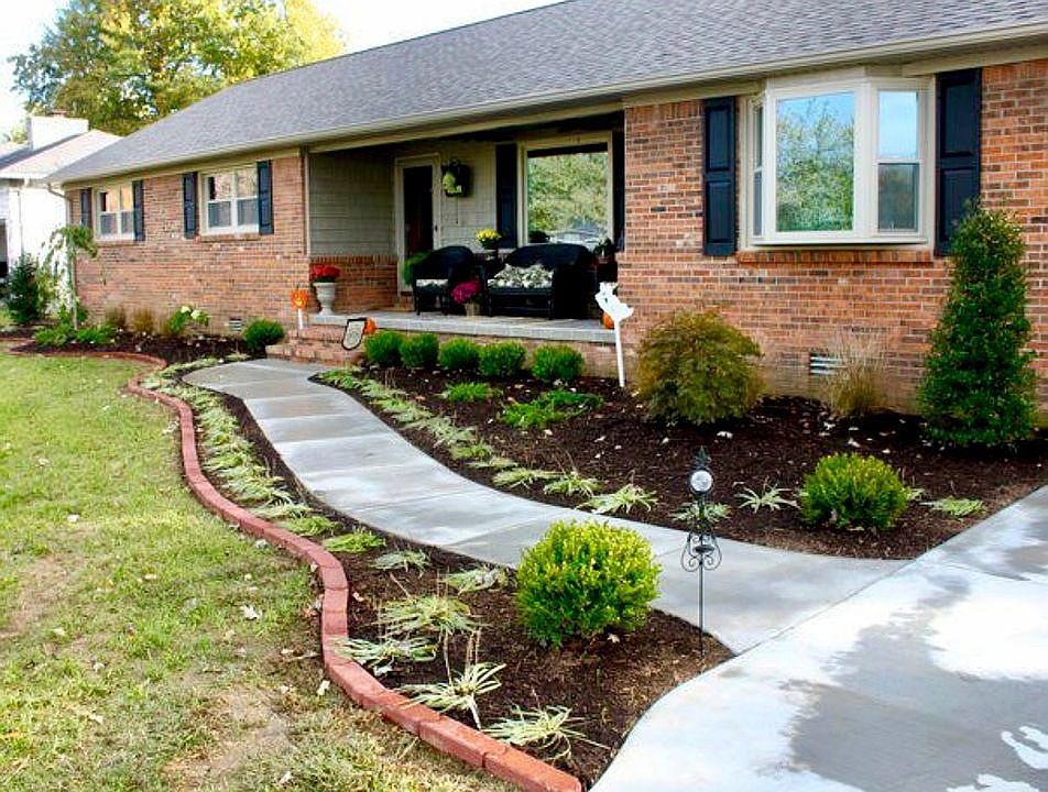Very large concrete driveway