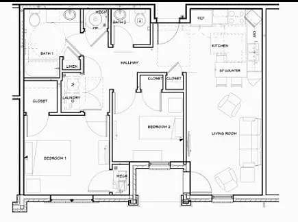 Floor plan 2 Bedroom