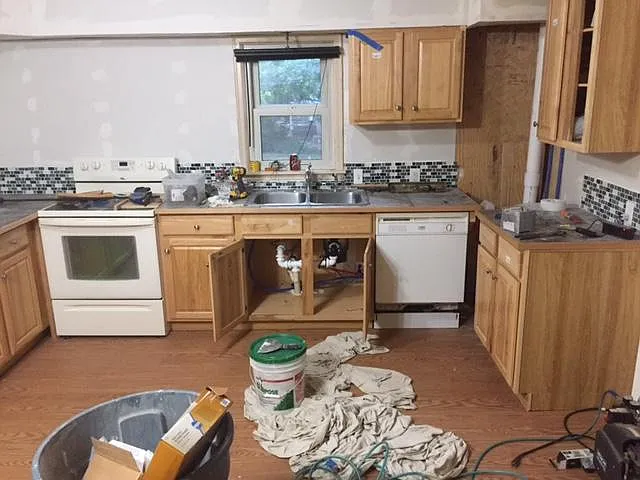 kitchen before it was actually done
