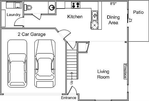 Main Floorplan For 6742 Pima Dr.