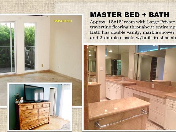 master bed + bath