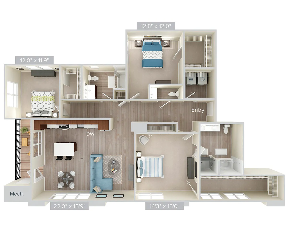 Floor plan C3-1714-upgrade-wd
