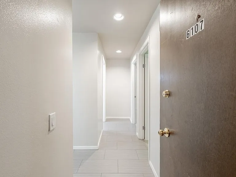 Entry into 2 bed 1 bath unit