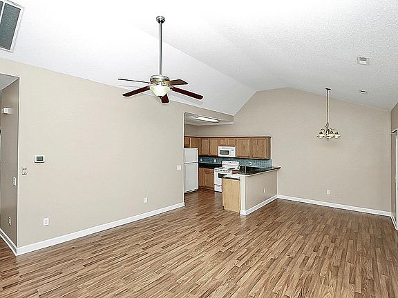 open concept living, kitchen and breakfast