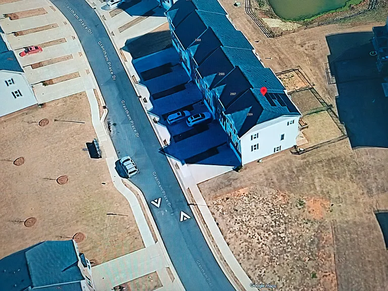 Mail box is in front of the Townhome.