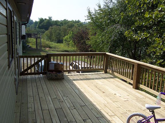 New deck off the kitchen.