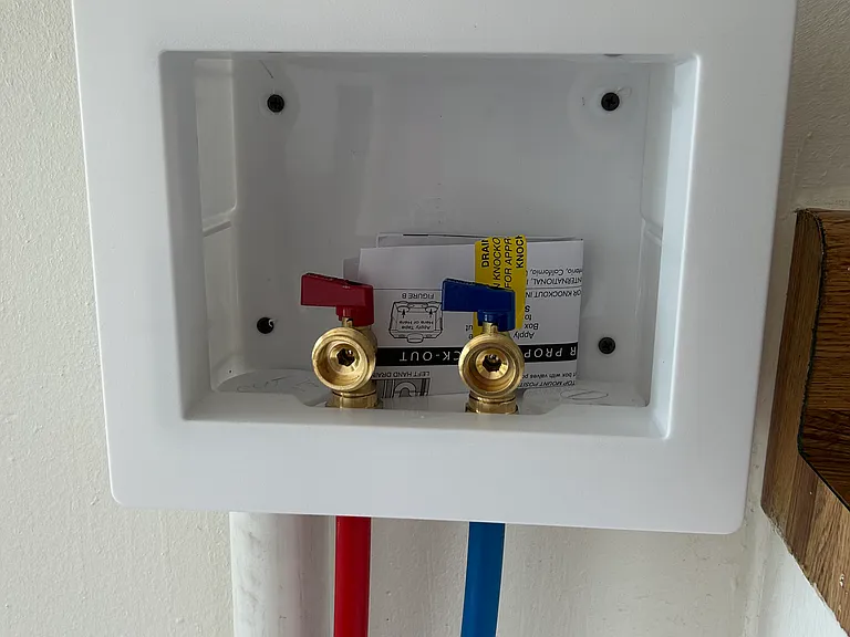 Brand new hookups added for washing machine