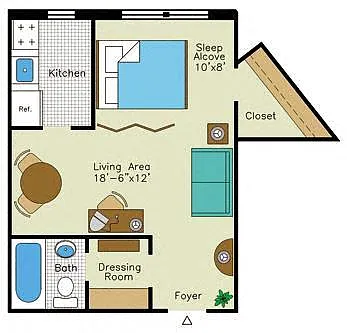 Floor plan Studio E