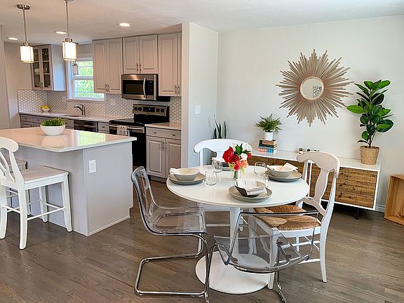 Dining room and kitchen