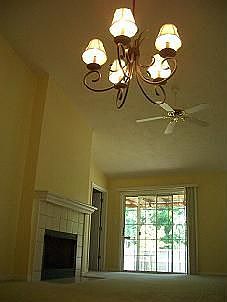 Living Room w/ Vaulted Ceilings