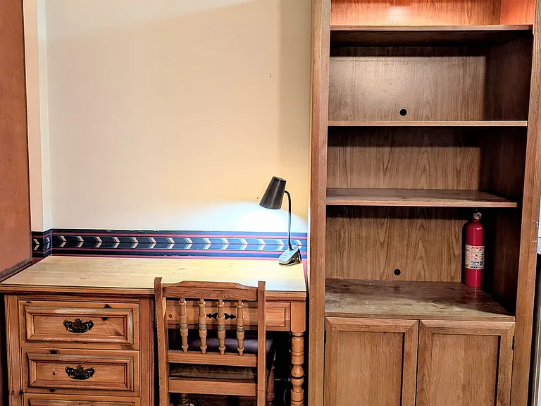 Office with bookcase