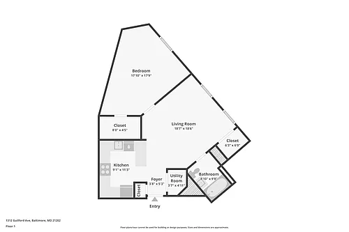 Floor plan 1 Bedroom
