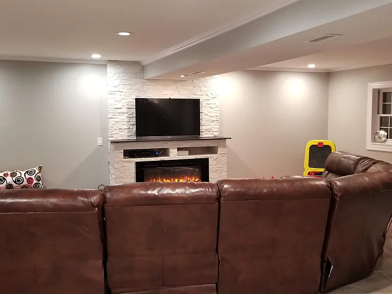 First Floor: Picture with furniture at night.