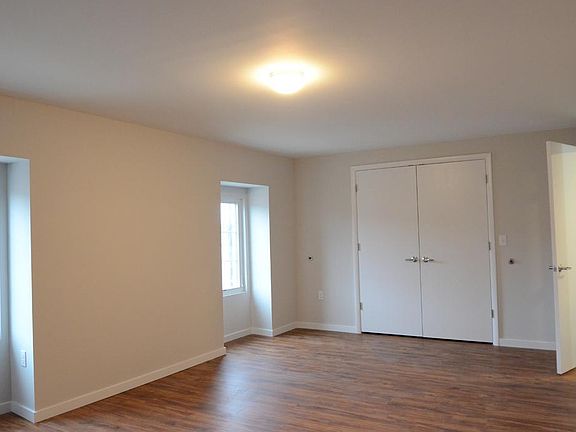 Master bedroom with large closet and attached bath.