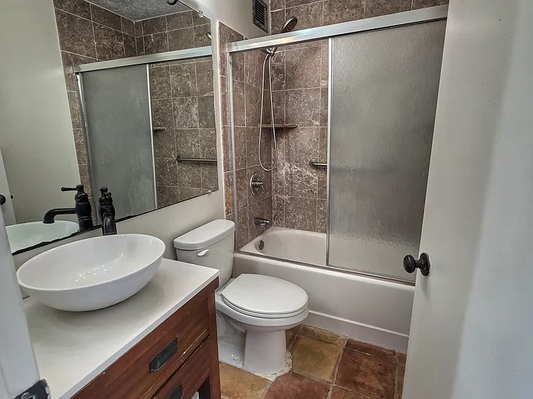 Soak tub in bathroom