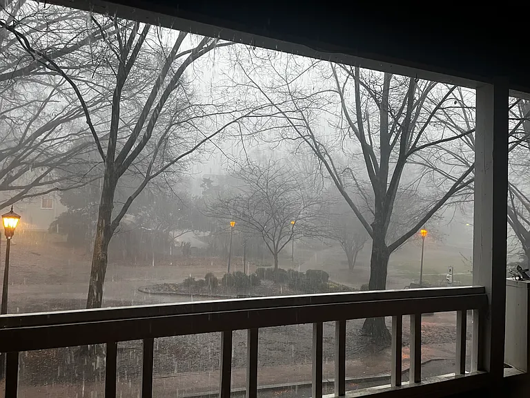 Rainy winter day