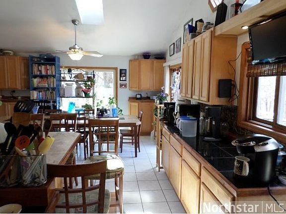 View of kitchen into dining room.