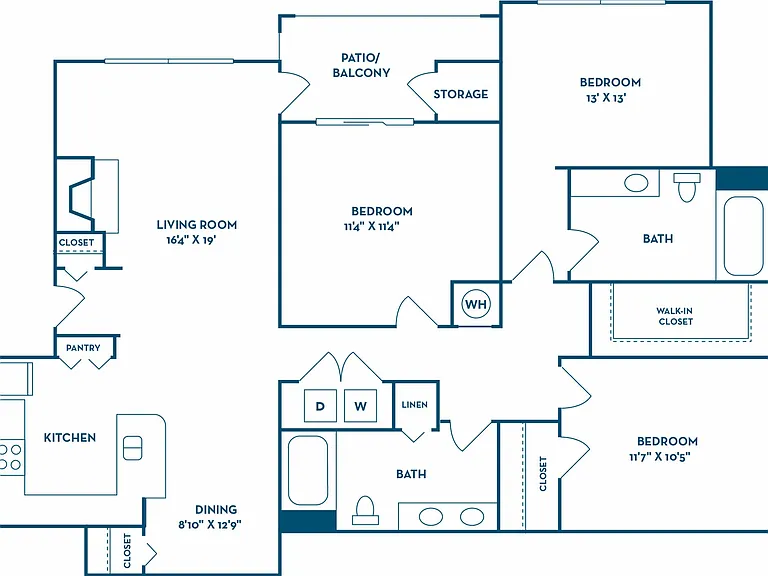 3 Bedroom | 2 Bath | 1415 SF 3 Bedroom | 2 Bath | 1415 SF