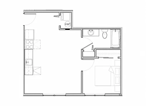 Floor plan One Bedroom