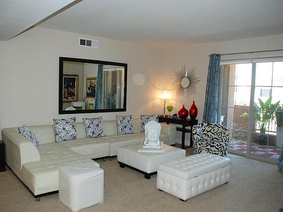 Living area of great room with patio
